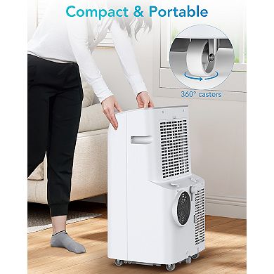 ANIXOL 12,000 BTU Portable AC, 4-in-1 Cool Fan Dehumidify Sleep, Remote, Install Kit