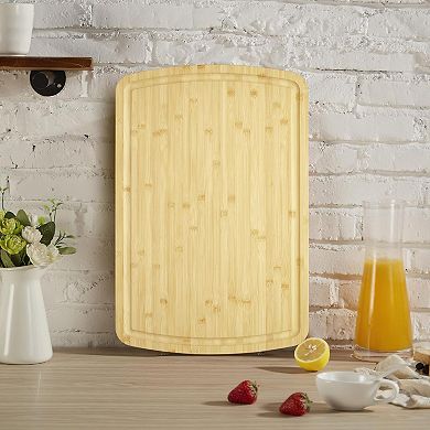 ANIXOL Extra Large 100% Bamboo Cutting Board with Deep Juice Grooves