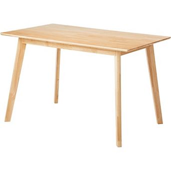 Solid Wood Kitchen Rectangular Dining Table, Easy to Assemble, 29.5"D x 47.2"W x 29.5"H