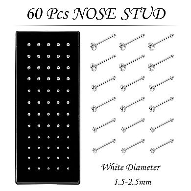Stainless Steel Nose Stud Set