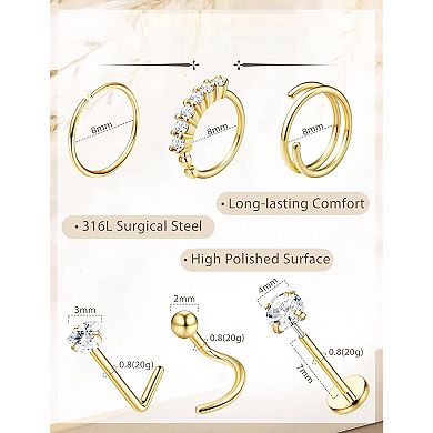 Surgical Steel Nose Hoops