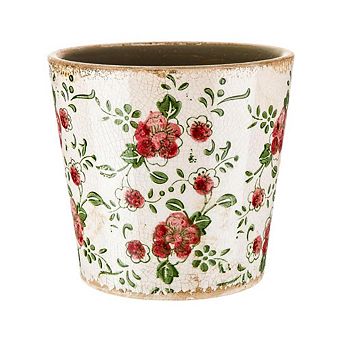 Antique Farmhouse Ceramic Planter With Drainage