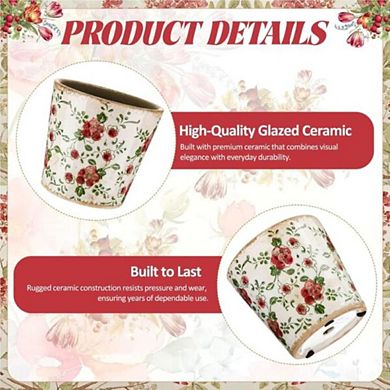 Antique Farmhouse Ceramic Planter With Drainage