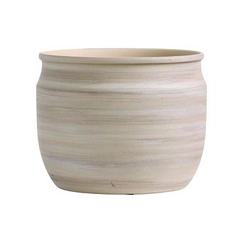 Brushed Taupe Ceramic Planter Pot
