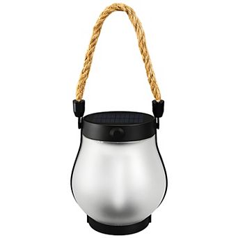 Solar Lantern Outdoor Lights Solar Lantern Waterproof Flame Hanging Lanterns(1 Pcs)