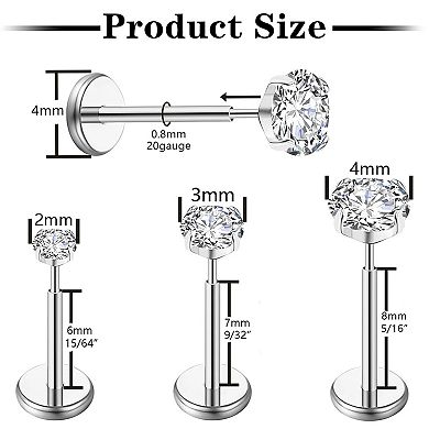 Threadless Cartilage Stud