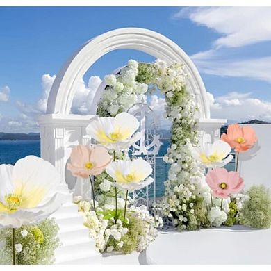6Ft Paper Poppy Artificial Flower Decoration