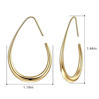 Elegant Oval Drop Earrings