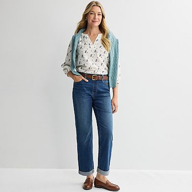 Women's Croft & Barrow® Modern Denim Girlfriend Jeans