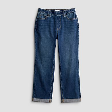 Women's Croft & Barrow® Modern Denim Girlfriend Jeans