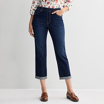 Women's Croft & Barrow® Modern Denim Girlfriend Jeans