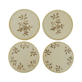 Mingle & Co. 4 pc Floral Coaster Set