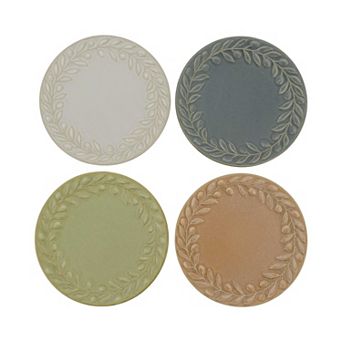 Mingle & Co. Laurel 4 pc Dessert Plate Set