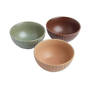 Mingle & Co. 3 pc Ridged Tidbit Bowl Set