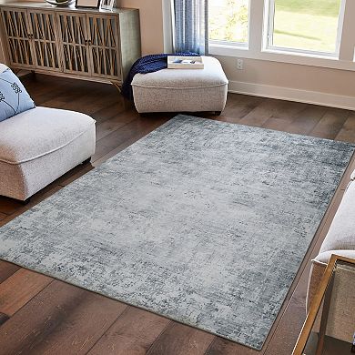 Wyatt & Ash Hazen Abstract Imagine Printed Washable Chenille Rug