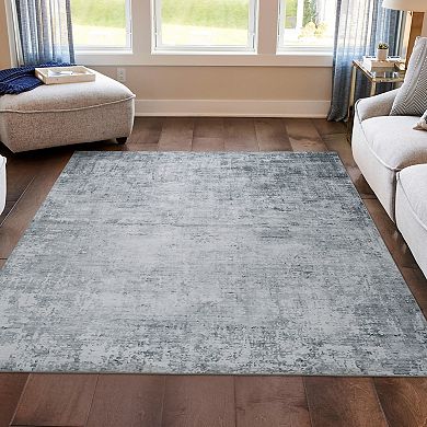 Wyatt & Ash Hazen Abstract Imagine Printed Washable Chenille Rug