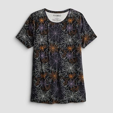Women's Hybrid Short Sleeve Halloween Graphic Tee