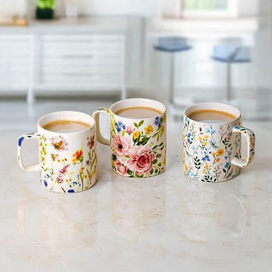 Retroware by Home Essentials Colorful Wildflowers Decal Mug