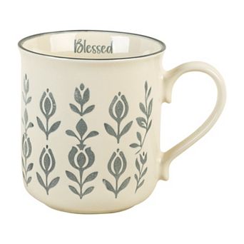 Retroware by Home Essentials Blue & White Tulip Blessed Mug