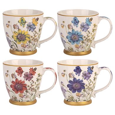 Retroware by Home Essentials Yellow Floral Chintz Mug