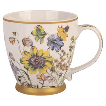 Retroware by Home Essentials Yellow Floral Chintz Mug