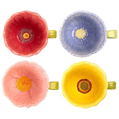 Retroware by Home Essentials Yellow Figural Flower Mug