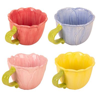 Retroware by Home Essentials Yellow Figural Flower Mug