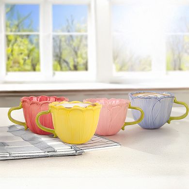 Retroware by Home Essentials Yellow Figural Flower Mug