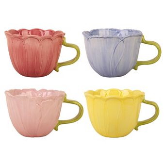Retroware by Home Essentials Yellow Figural Flower Mug