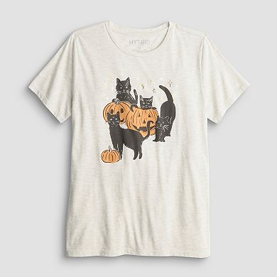 Women's Pumpkin Cats Graphic Tee