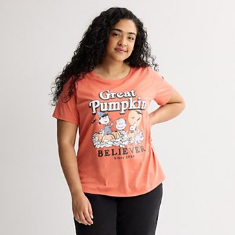 Plus Size Peanuts The Great Pumpkin Believer Graphic Tee