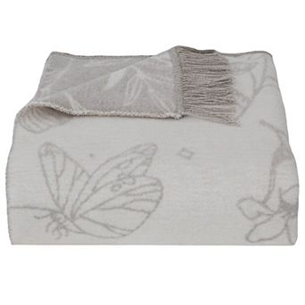 Discover Europe - Made In Portugal Butterflies and Floral Plush Throw Blanket