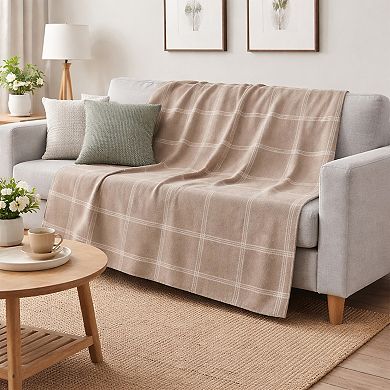 Discover Europe - Made In Portugal Plush Tartan Throw Blanket
