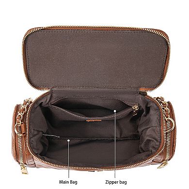 MKF Collection Fortuna Crossbody Purse with Zip Closure