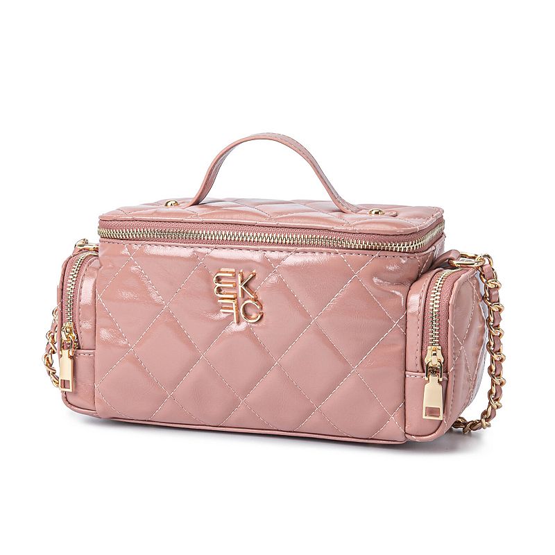 MKF Collection Fortuna Crossbody Purse with Zip Closure, Pink