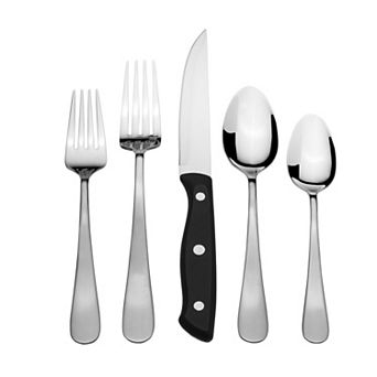Mingle & Co. Clara 20 pc Stainless Steel Flatware Set with Steak Knives