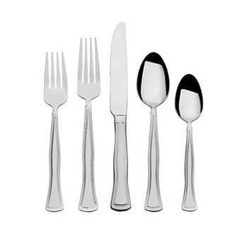 Mingle & Co. Giovanni Beaded 20 pc Stainless Steel Flatware Set