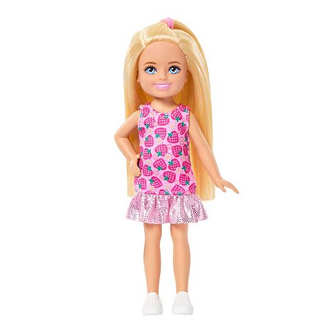 Детские куклы Barbie Club Chelsea Strawberry-Print Dress & Shoes Doll Set