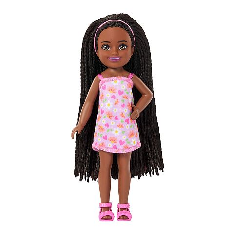 Детские куклы Barbie Club Chelsea Ari Braided Hair Flower-Print Dress Doll Set