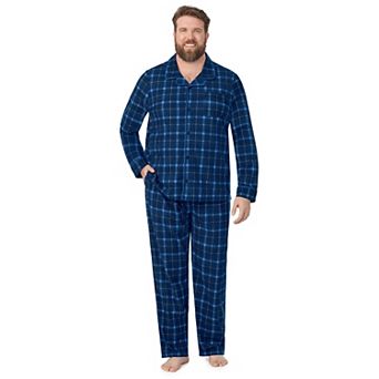 Big & Tall Cuddl Duds® Cozy Lodge Notch Collar Pajama Shirt and Pajama Pants Set