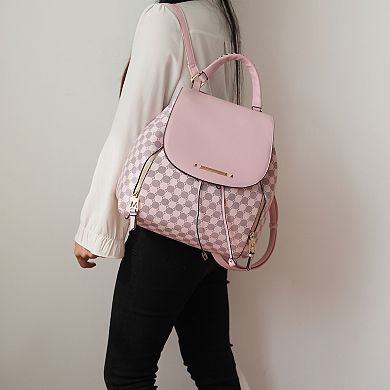 MKF Collection Kimberly Circular Print Backpack Tote