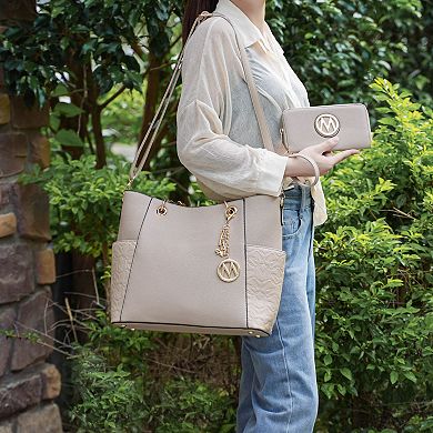 MKF Collection 2-Piece Merlina Embossed Tote Bag & Wallet