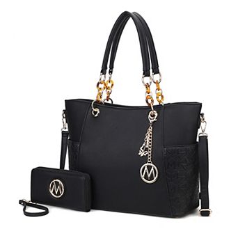 MKF Collection 2 pc Merlina Embossed Tote Bag & Wallet