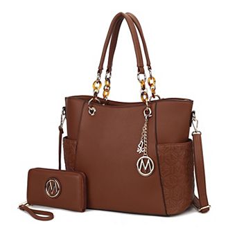 MKF Collection 2 pc Merlina Embossed Tote Bag & Wallet
