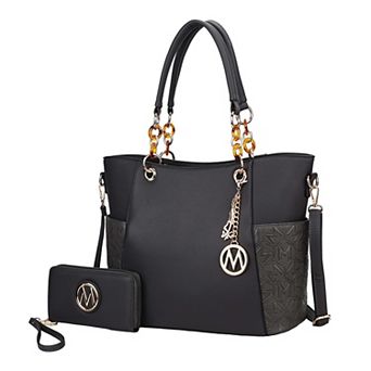 MKF Collection 2 pc Merlina Embossed Tote Bag & Wallet