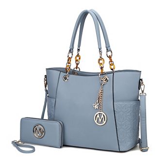 MKF Collection 2 pc Merlina Embossed Tote Bag & Wallet