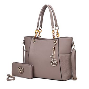MKF Collection 2 pc Merlina Embossed Tote Bag & Wallet