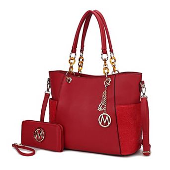 MKF Collection 2 pc Merlina Embossed Tote Bag & Wallet