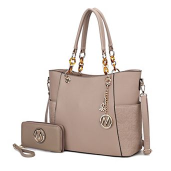 MKF Collection 2 pc Merlina Embossed Tote Bag & Wallet