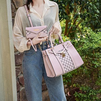 MKF Collection 2-Piece Christine Circular Print Satchel Bag & Wallet